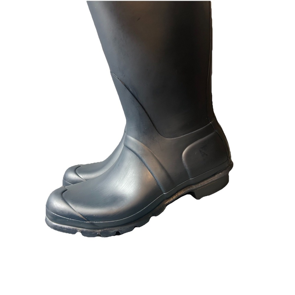 Hunter Boots Women's 9 Original Tall Rubber Waterproof Casual Rain Navy Blue - Picture 7 of 15